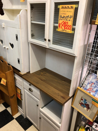 レトロテイスト キッチンボード パイン材