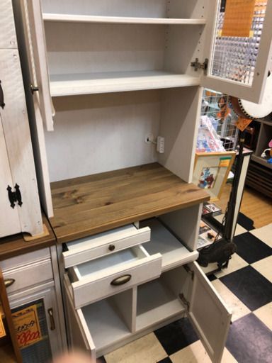 レトロテイスト キッチンボード パイン材