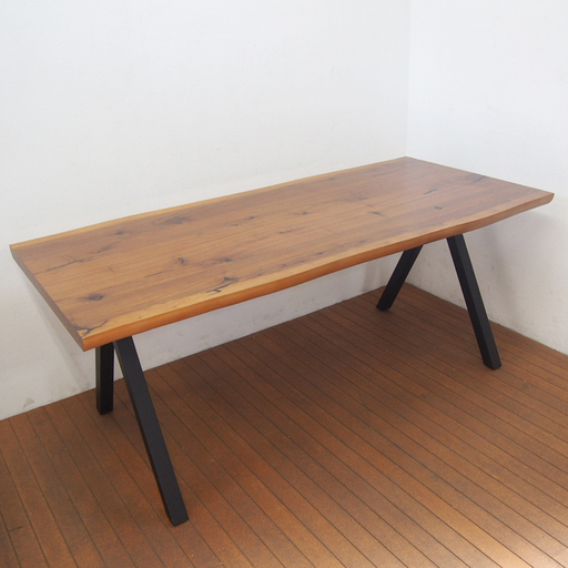 【良品】マナベインテリアハーツ ダイニングテーブル ウォールナット 幅180cm (BA59)