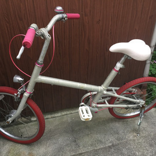 クリアラメ☆ラインストーン×ピンク+白 デコ自転車