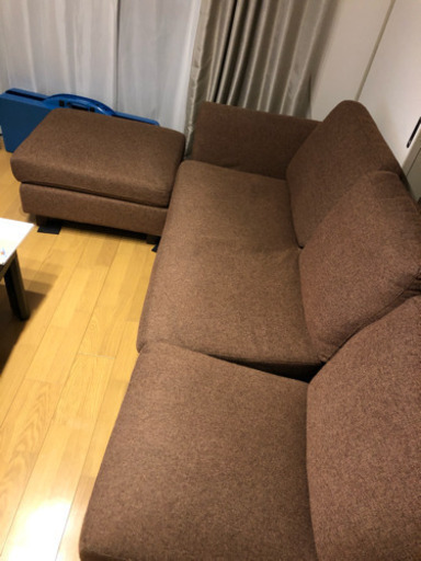 ３人がけソファ＋オットマン  東京インテリア