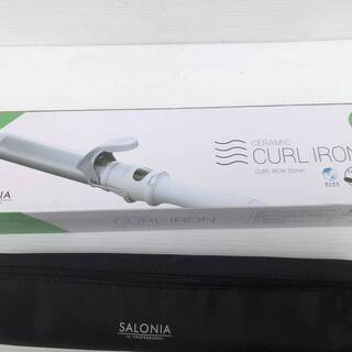 新品 SALONIA サロニア セラミック カール ヘアアイロン 32mm ホワイト 海外対応 プロ仕様 MAX210℃ 　の画像