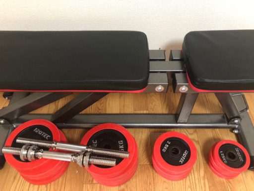 ベンチ、ダンベル60kgセットです。自宅引き取り
