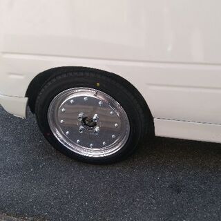 広島発！車検長い！希少！ダイハツ　H2 ミラウォークスルーバン希少なAT車　タイミングベルト交換ウォーターポンプ交換済みエアコン良好！　バッテリー新品！14インチホイールタイヤ付き！PCD100変換済み！の画像