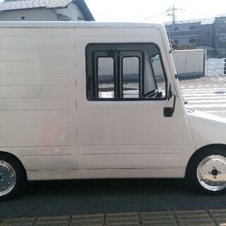 広島発！車検長い！希少！ダイハツ　H2 ミラウォークスルーバン希少なAT車　タイミングベルト交換ウォーターポンプ交換済みエアコン良好！　バッテリー新品！14インチホイールタイヤ付き！PCD100変換済み！の画像