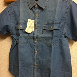 デニム半袖シャツ130新品の画像