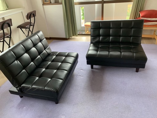 ４WAY分割ソファベッド（黒）