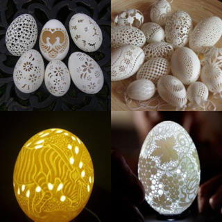 だちょうの卵の殻 一個の画像