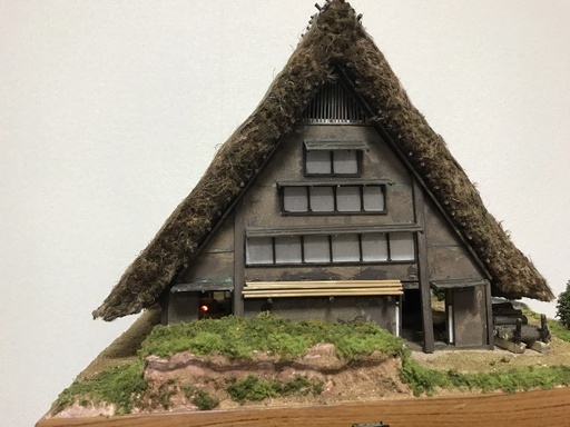 フルスクラッチ　桜香る合掌造りの古民家1/50