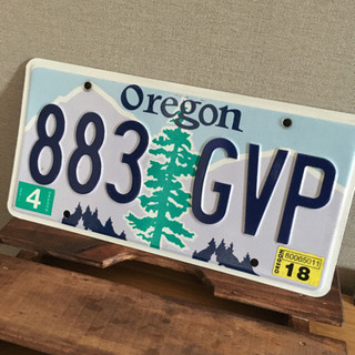 アメリカ オレゴンのナンバープレート の画像