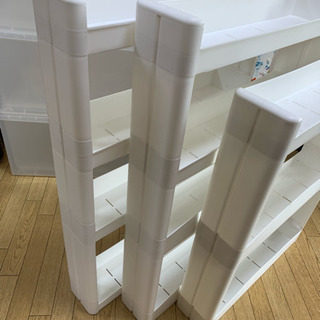 狭い隙間を活用するのに便利な収納グッズ、大2、小1