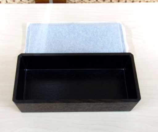 南12条店 未使用 漆琳堂 URUSHI LUNCH BOX 漆器 弁当箱 長手角 黒 BEAMS JAPAN