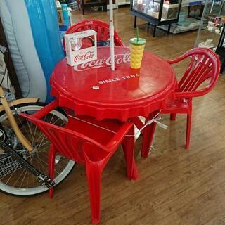 コカコーラ テーブルセット 赤 Coca-Cola コカコーラテーブル