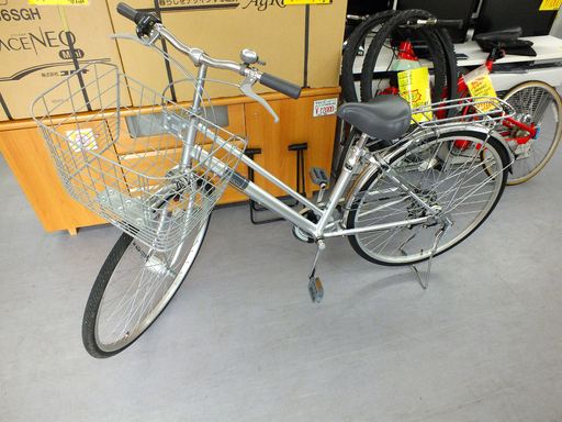 PayPay可 手稲リサイクル 27インチ DCM BRAND PRATICO 自転車 ママチャリ カゴ付き 6段変速　 ￥15,800-