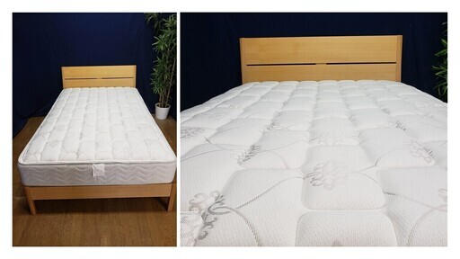 【Ｇ23 美品 大塚家具 セミダブルベット マットレス付き】