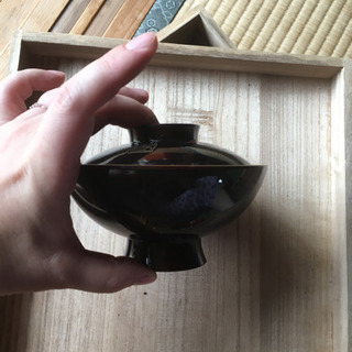漆器 ５枚セット 竹模様の画像