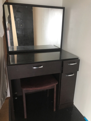 【中古】鏡台（椅子付き）