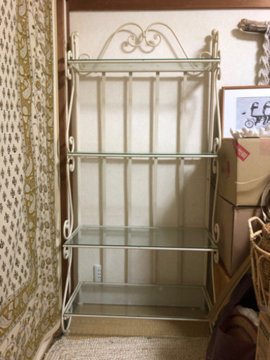 インポート アイアンラック アンティーク調 シェルフ 棚