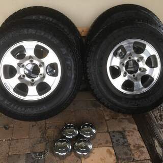 交渉中】夏タイヤ・純正アルミ付4本セット バリ山 225/80R15 デリカ