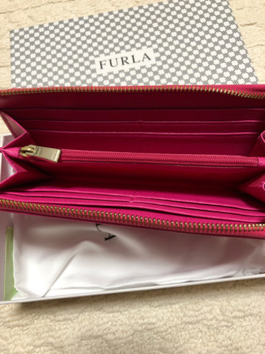 FURLA フルラ 長財布　ピンク　牛革　美品
