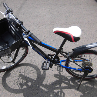 南12条店 子供用自転車 20インチ ブルー 6段切替 カゴ付き...