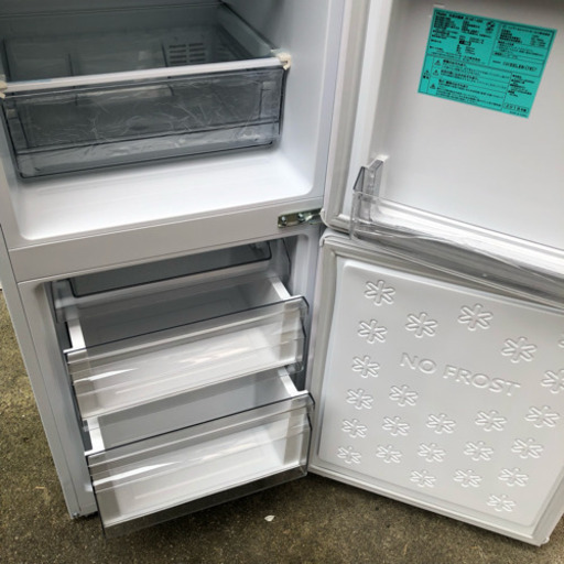 2018年製 極美品 Haier ハイアール 148L 2ドア冷蔵庫（ホワイト）【右開き】Haier JR-NF148B-W