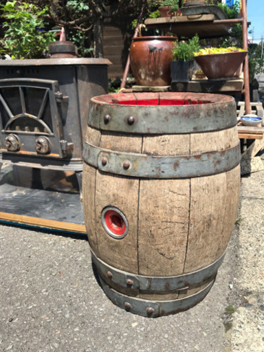 ガーデニング、ビール樽、アサヒビール、アンティーク雑貨