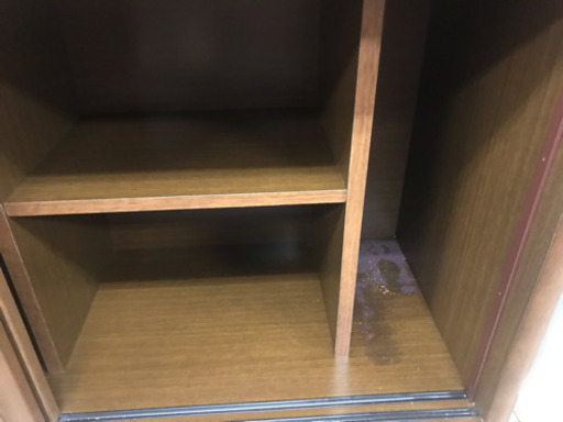 【リサイクルサービス八光　田上店　配達・設置OK】ブラウン　ガラス扉付き　食器棚