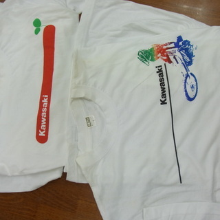 新品 カワサキのＴシャツ kawasaki バイク モトクロス サイズフリー 2枚セットの画像