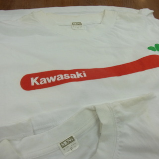新品 カワサキのＴシャツ kawasaki バイク モトクロス サイズフリー 2枚セットの画像