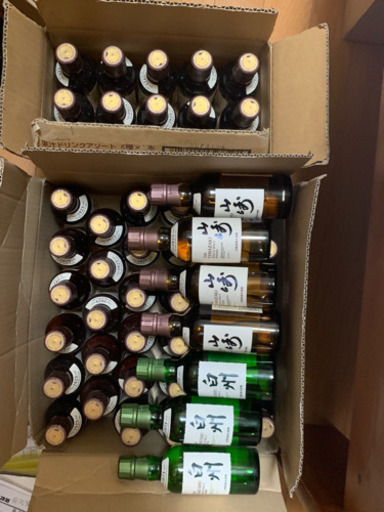 破格！山崎ウイスキー180ml54本+白州180ml3本の57本セット！