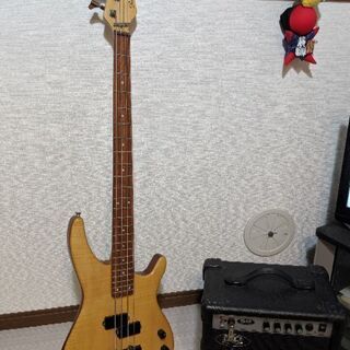 【初心者応援】ベース（カバー、中古アンプ、シールドつき）の画像