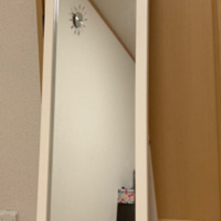 【さしあげます】姿見 鏡 ホワイト 