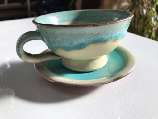 値下げコーヒーソーサー(沖縄ヤチムン新品)