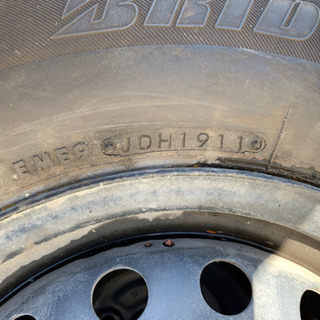 165/80r13 ブリジストン スタッドレスタイヤ&ホイールセット 4穴の画像