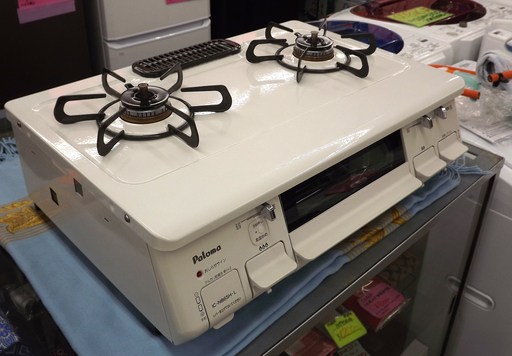 パロマ LPガステーブル 2017年製 左強火 IC-N86SH-L ガスコンロ ホワイト 札幌 西岡店