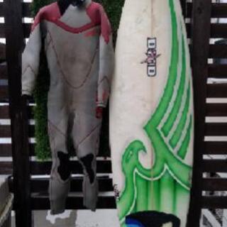 激安　サーフィン　初心者　すぐ波乗れるウエットセット　　