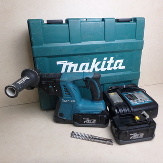 マキタ 充電式ハンマドリル HR262D makita セット バッテリー 36V 2.6Ah 充電器 バッテリー 2個 付き 正逆転 建設 現場 削岩機 穴あけ ハンマードリル 電動工具 DIY 電気工具 中古品 宮城