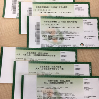 急募 京都水族館&鉄道博物館の入場券