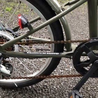 折りたたみ自転車(20インチ) カーキの画像