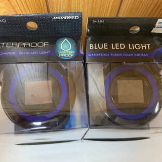 新品2個セット ミラリード 灰皿  ドリンクホルダー型 ブルー LED付き DA-1510の画像