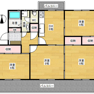 春日井市　事務所利用・DIY・外国人OKな4DK物件！　全室洋室で広めのバルコニーあります！　 - 不動産