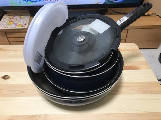 ティファール フライパン 鍋 10点 セット ガス火専用 ブルー