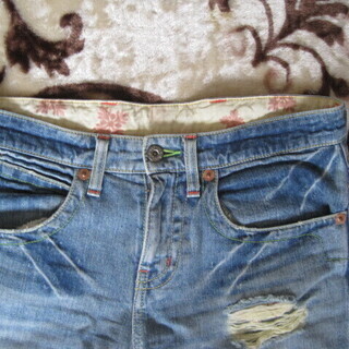 ★ COCOLULU　 ココルル 　レディース 　ダメージ 　ハーフジーンズ　 サイズ２６ ★の画像