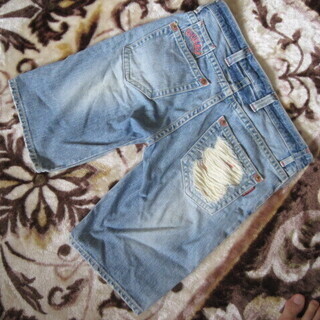 ★ COCOLULU　 ココルル 　レディース 　ダメージ 　ハーフジーンズ　 サイズ２６ ★の画像