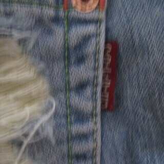 ★ COCOLULU　 ココルル 　レディース 　ダメージ 　ハーフジーンズ　 サイズ２６ ★の画像