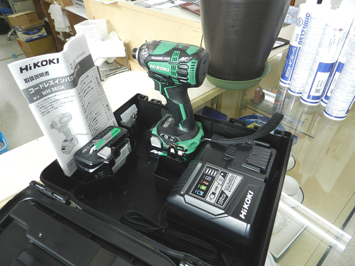 1度使用のみ 美品 Hikoki インパクトドライバ WH36DA 36V 収納ケース 充電器 電池2個 WH36DA (2XP)   ☆ PayPay(ペイペイ)決済可能 ☆ 札幌市 北区 屯田
