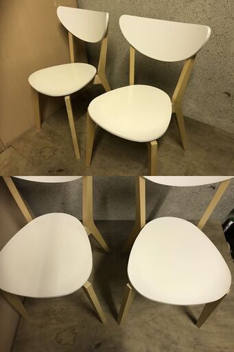 IKEA イケア ダイニングテーブル チェア2脚 ダイニングセット LERHAMN NORDMYRA 74cm角
