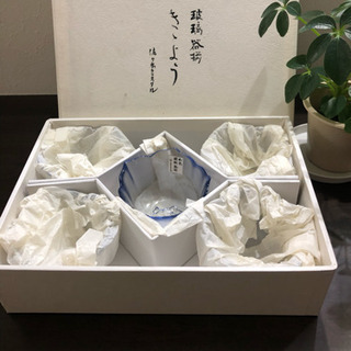 小鉢５個セット 佐々木硝子 桔梗 ききょう 玻璃（はり）