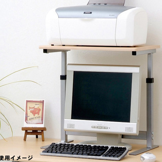 W50 デスク トップ ラック 卓上 プリンター 収納 木製 プ...